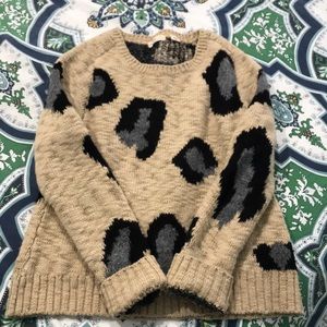 Leopard Print Anthropologie sweater